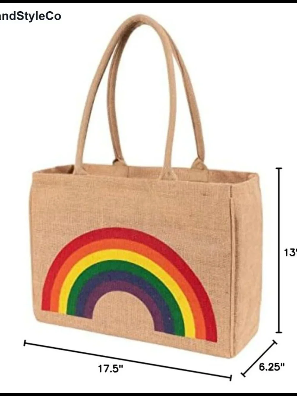 Jute Market Tote Bag Rounded Handles Reusable Grocery Beach